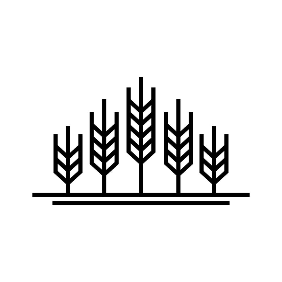 logo de blé simple vecteur