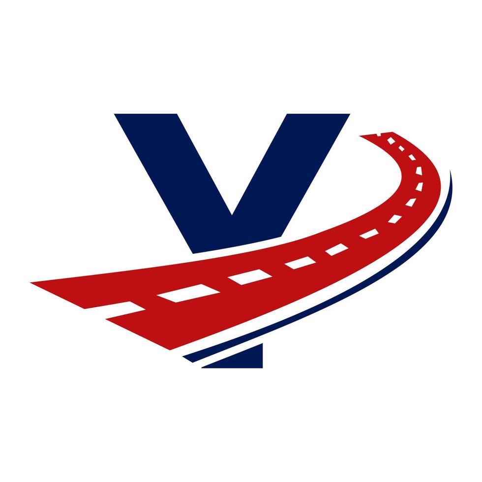 lettre y logo de transport. route logo design de transport inscrivez vous symbole vecteur