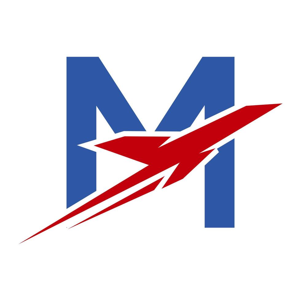 logo de voyage tropical sur le concept de la lettre m. modèle de conception de logo de voyage initial vecteur