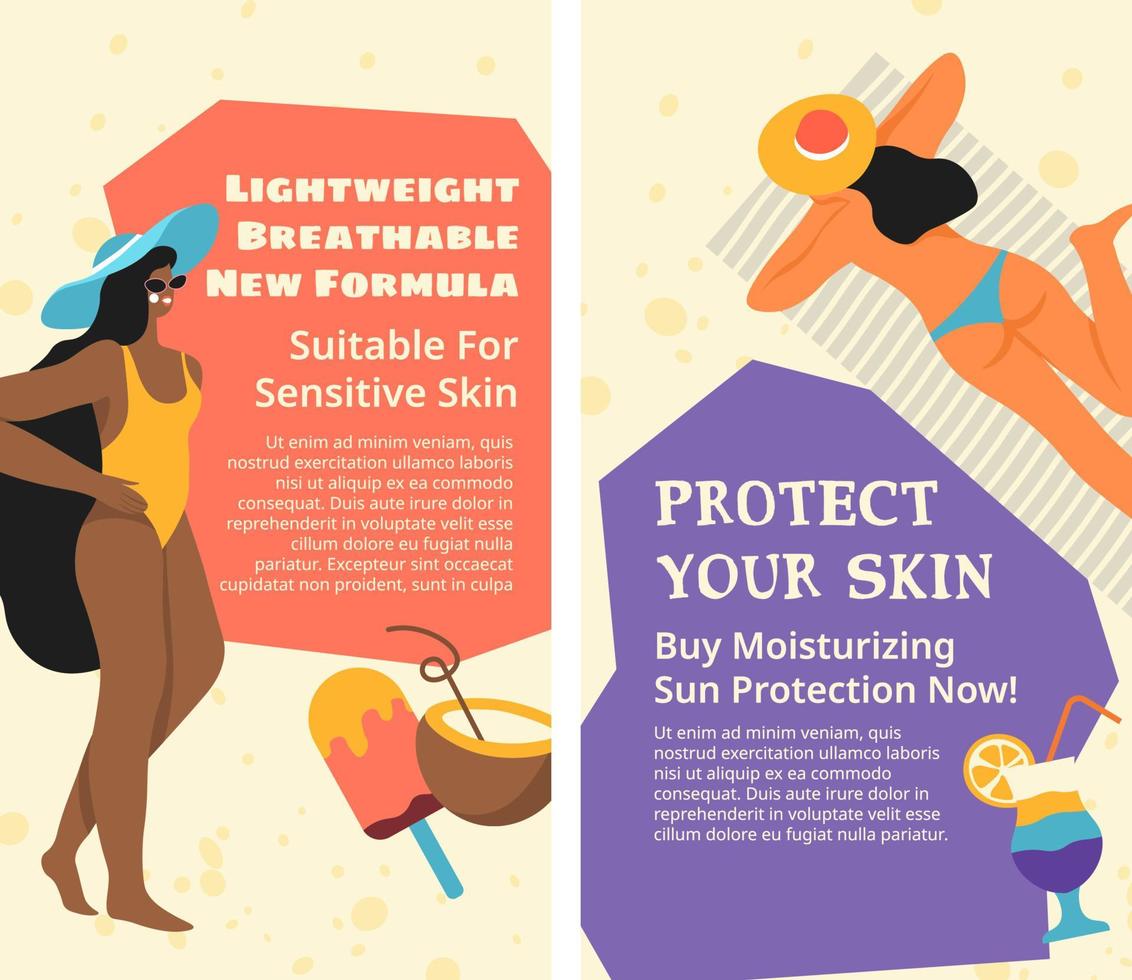 protéger votre peau du soleil, lotion hydratante vecteur
