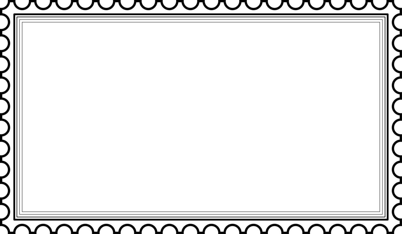 cadre de timbre-poste rectangle avec espace de copie pour votre texte ou votre conception vecteur