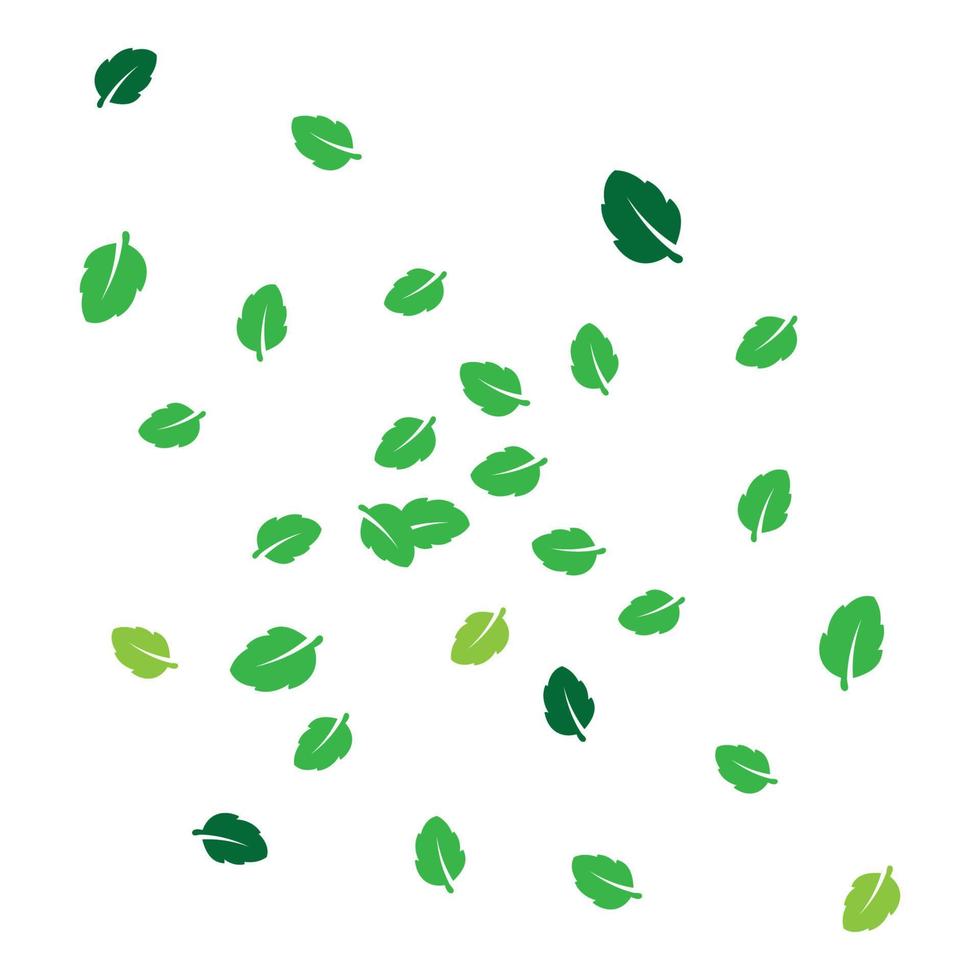conception d'illustration de fond de feuilles dispersées vecteur