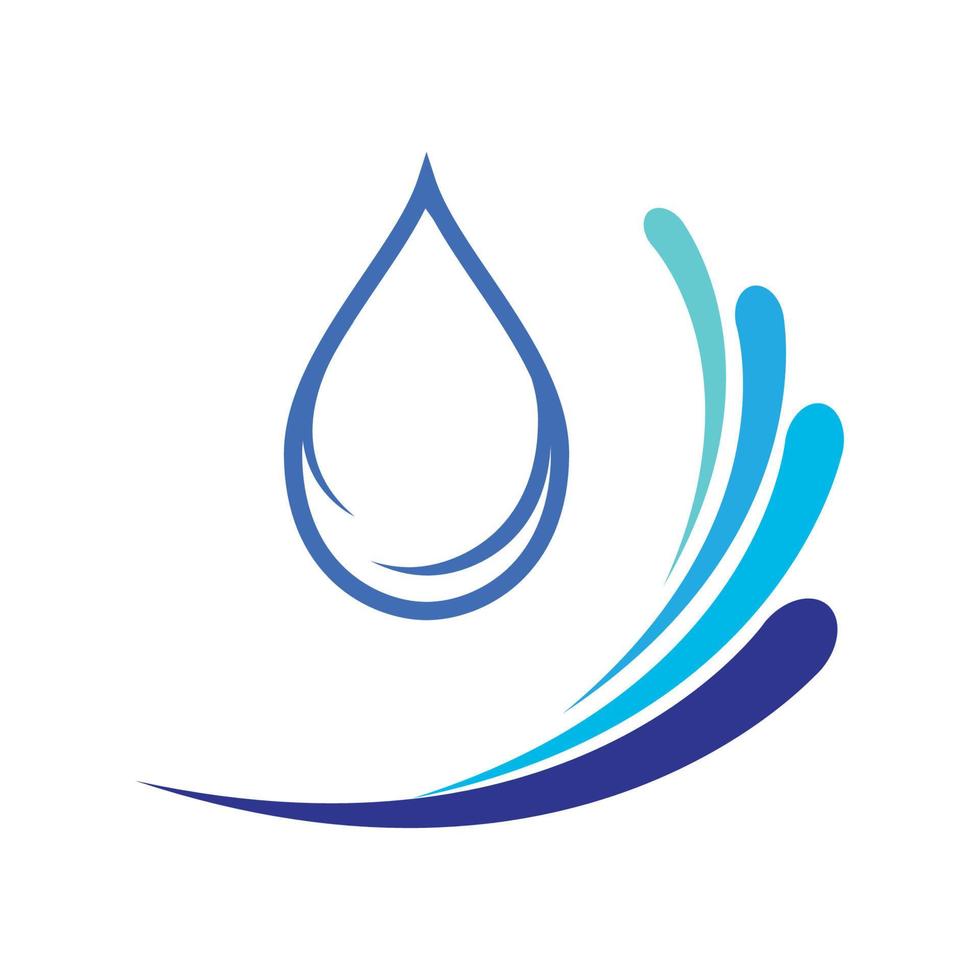 création d'illustration de logo de goutte d'eau vecteur