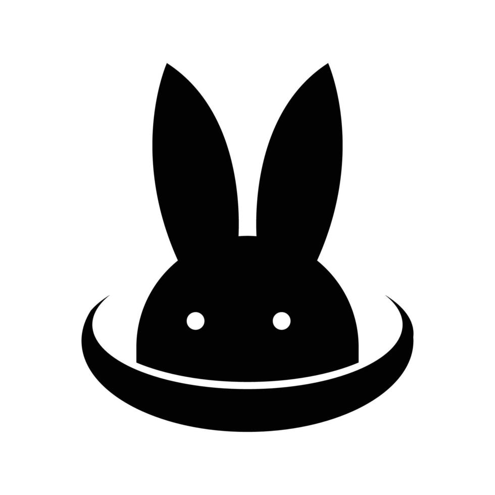 modèle de vecteur de logo de lapin simple et élégant