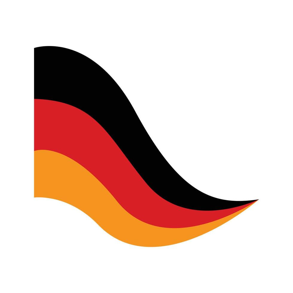 conception d'illustration de logo de drapeau allemand vecteur