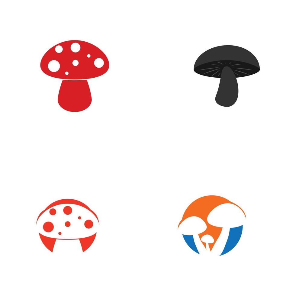 modèle de vecteur icône logo champignon