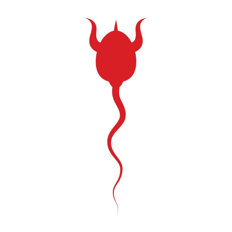 conception d'illustration de logo de sperme maléfique vecteur