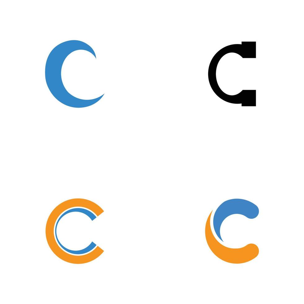 modèle de vecteur de conception de logo lettre c