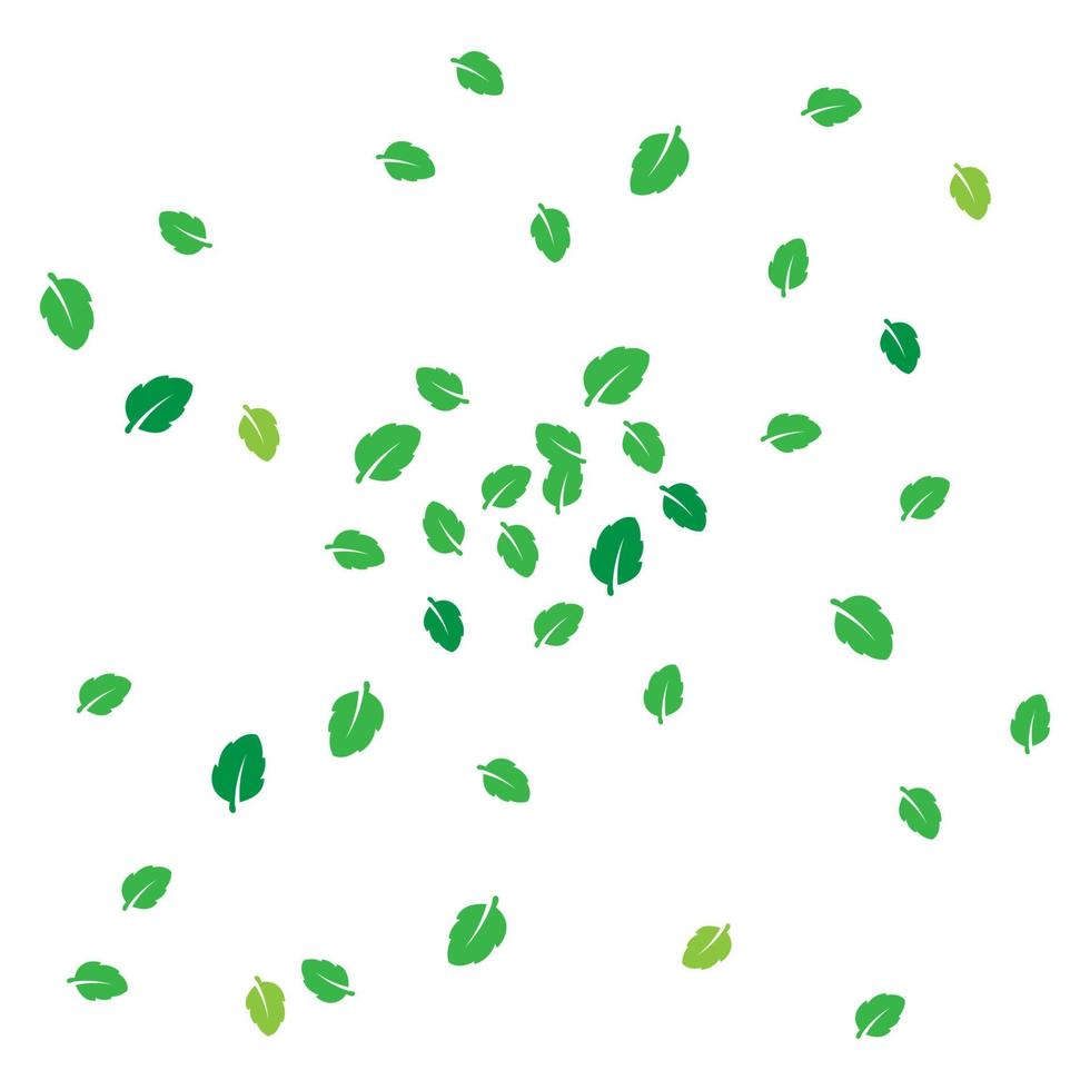 conception d'illustration de fond de feuilles dispersées vecteur