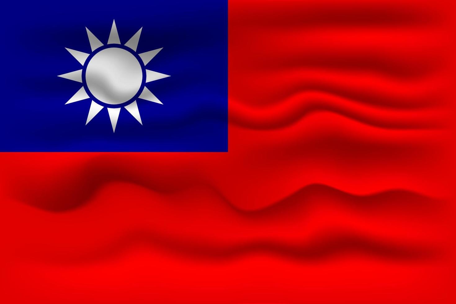 agitant le drapeau du pays taiwan. illustration vectorielle. vecteur