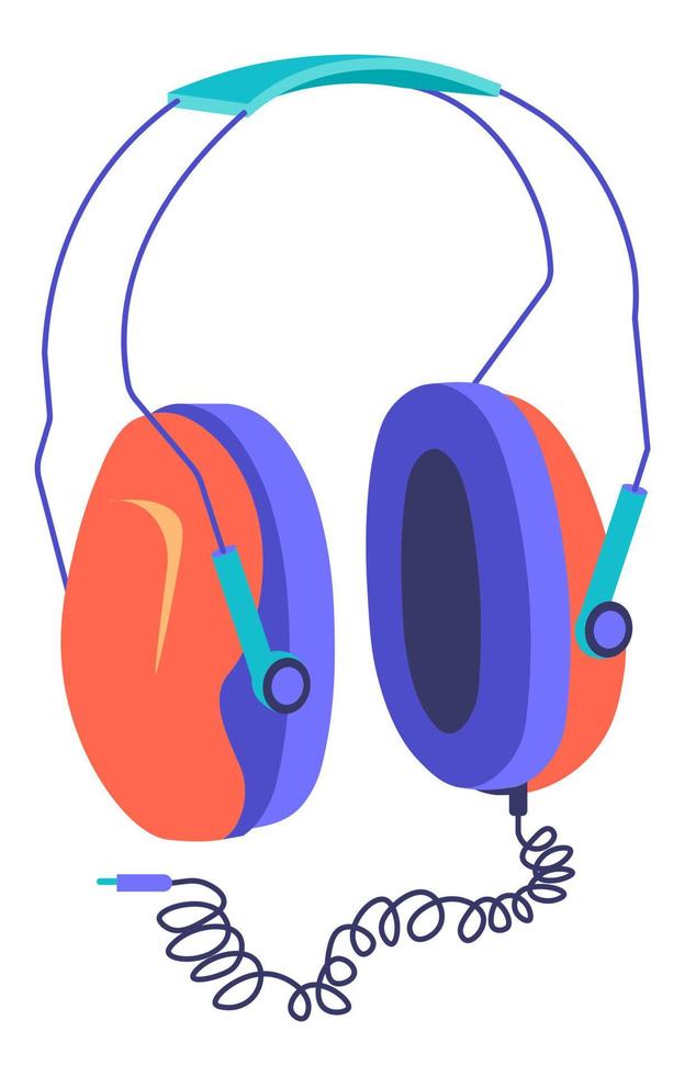 casque avec microphone, casque avec fils vecteur