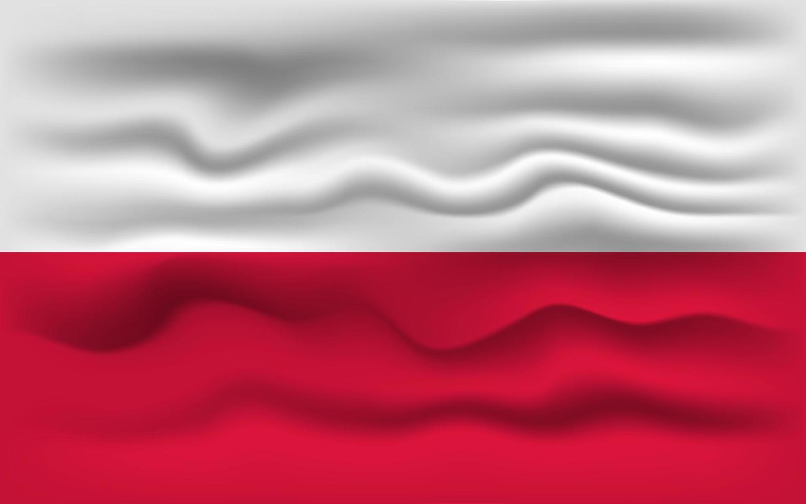 agitant le drapeau du pays pologne. illustration vectorielle. vecteur