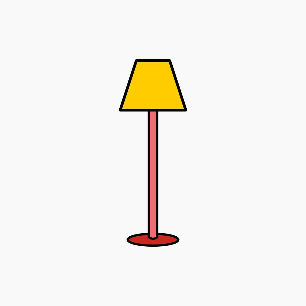clipart de lampe sur pied ou illustration vectorielle d'icône pour les décorations de conception. illustration vectorielle de meubles thème. vecteur