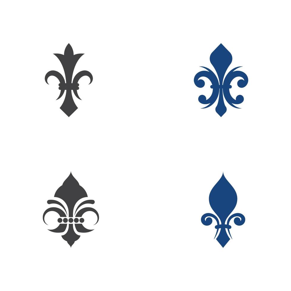 conception d'icône de vecteur de fleur de lis