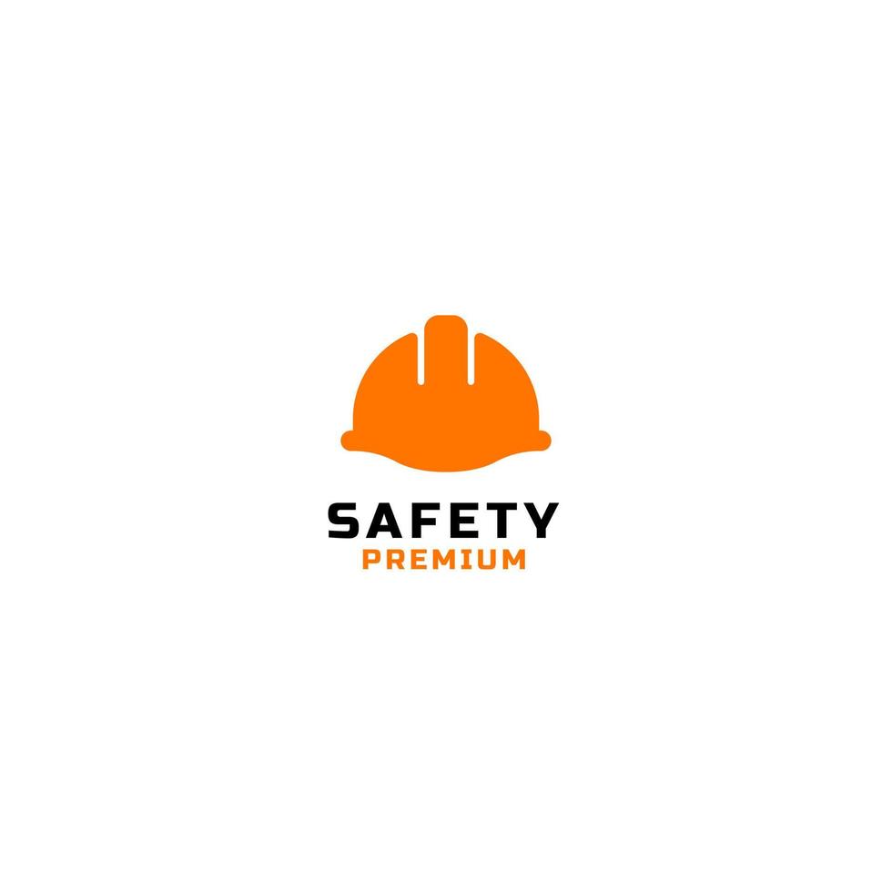 illustration vectorielle de conception de logo de casque de sécurité de construction vecteur