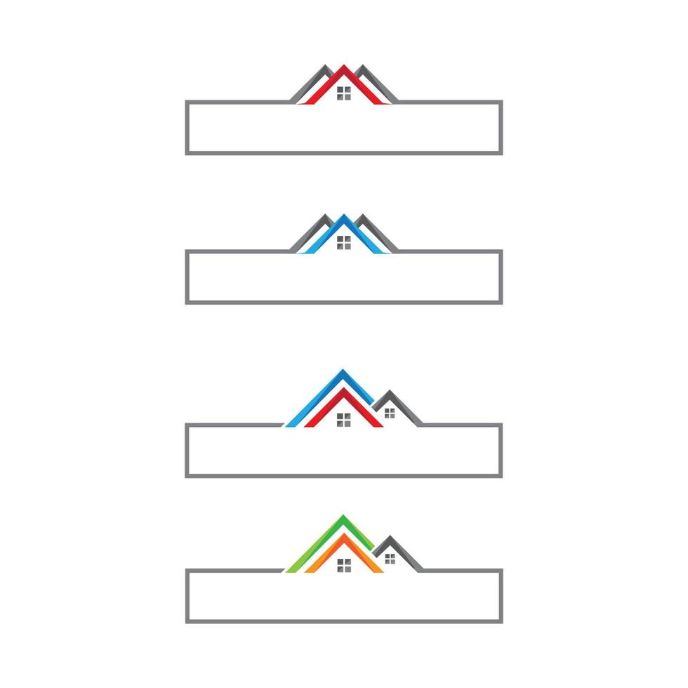 création de logo de propriété et de construction vecteur