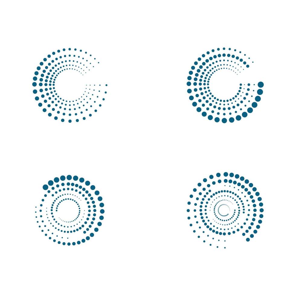 vecteur de points de cercle de demi-teinte