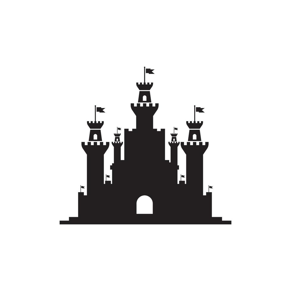 icône illustration vectorielle château vecteur