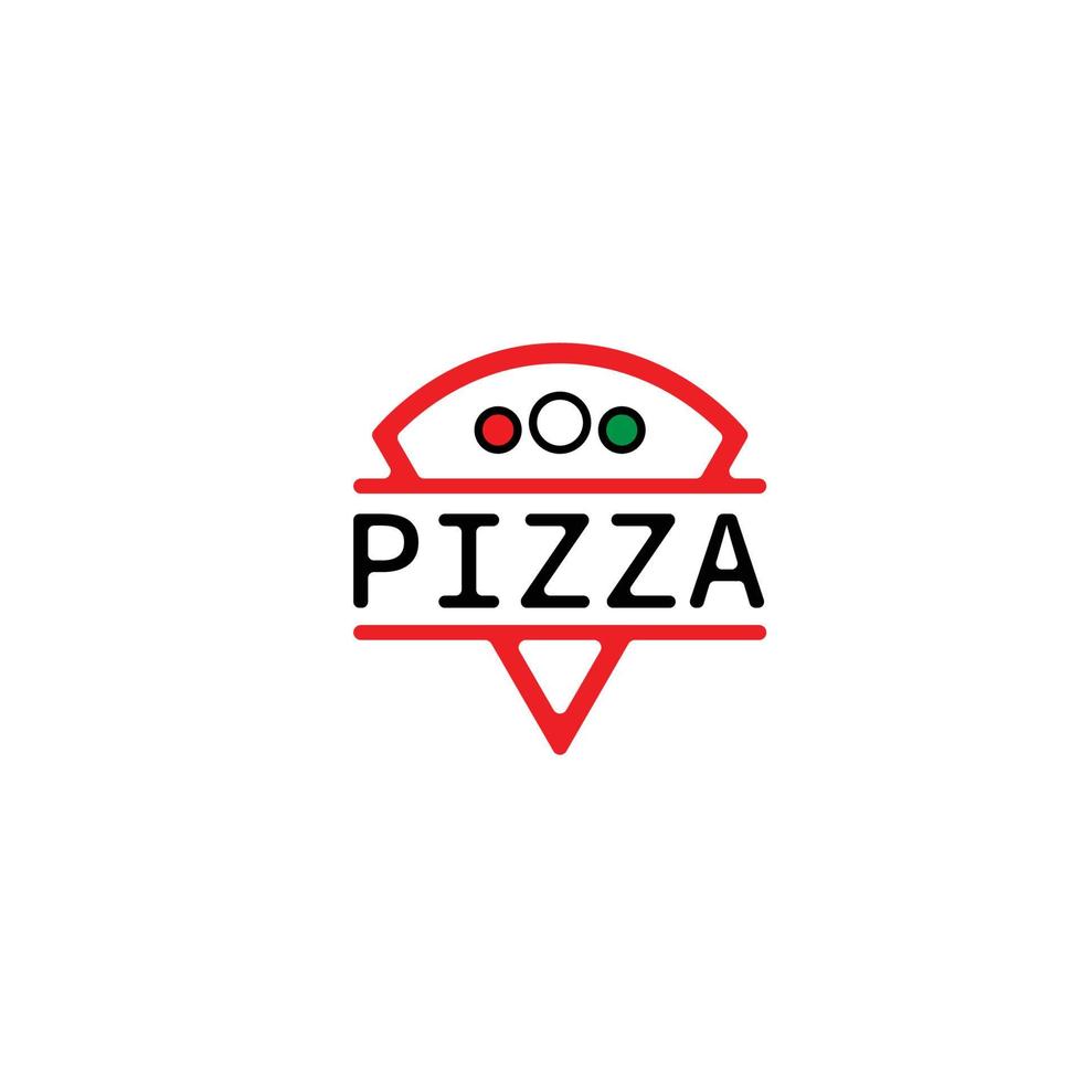 symbole de conception de logo italien alimentaire pizza vecteur