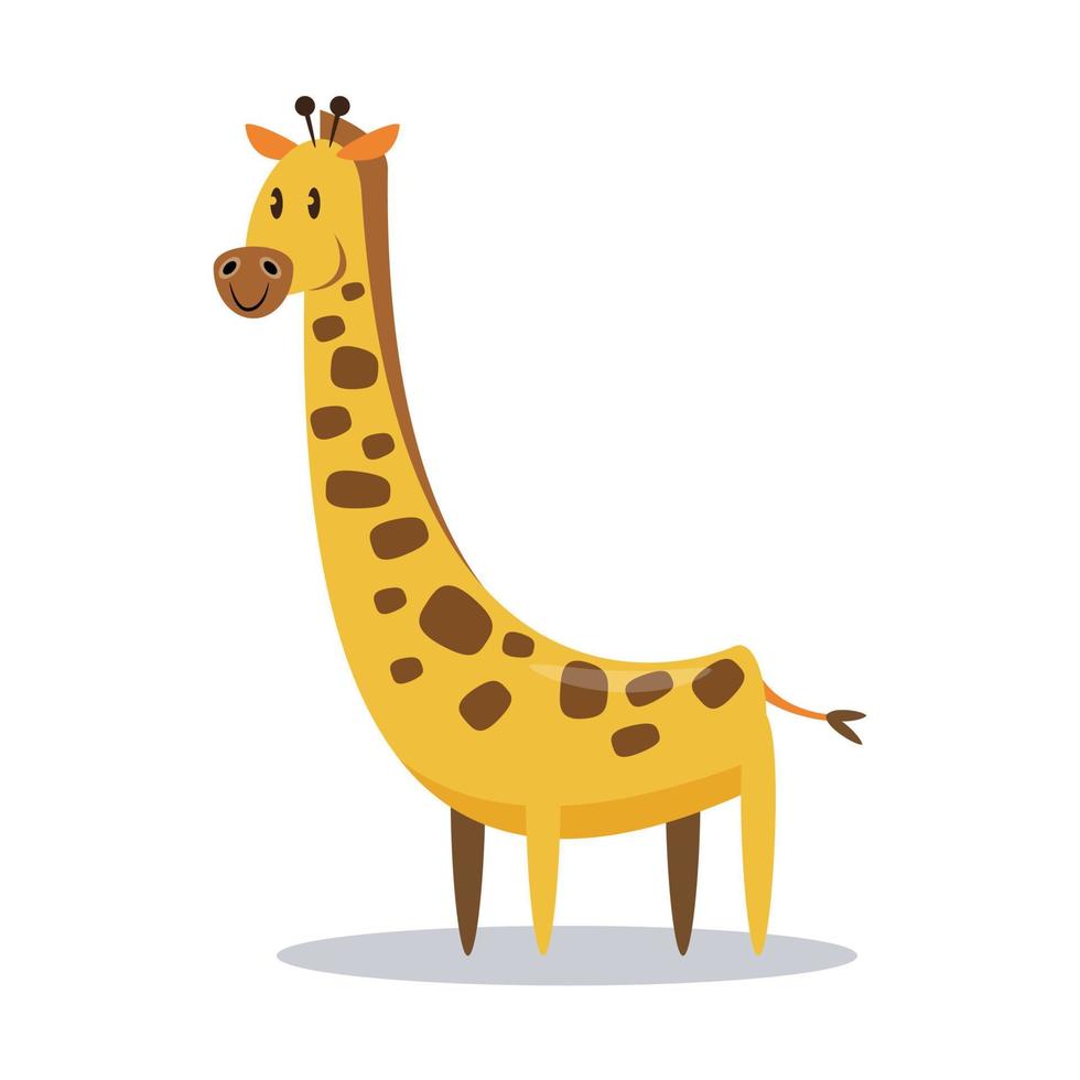 illustration de personnage de dessin animé girafe vecteur
