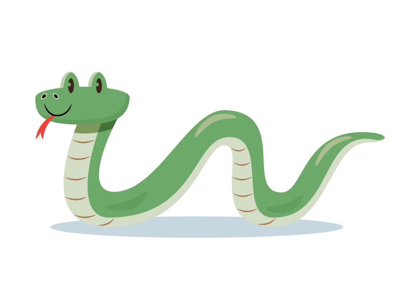 illustration vectorielle de personnage de dessin animé de serpent vecteur