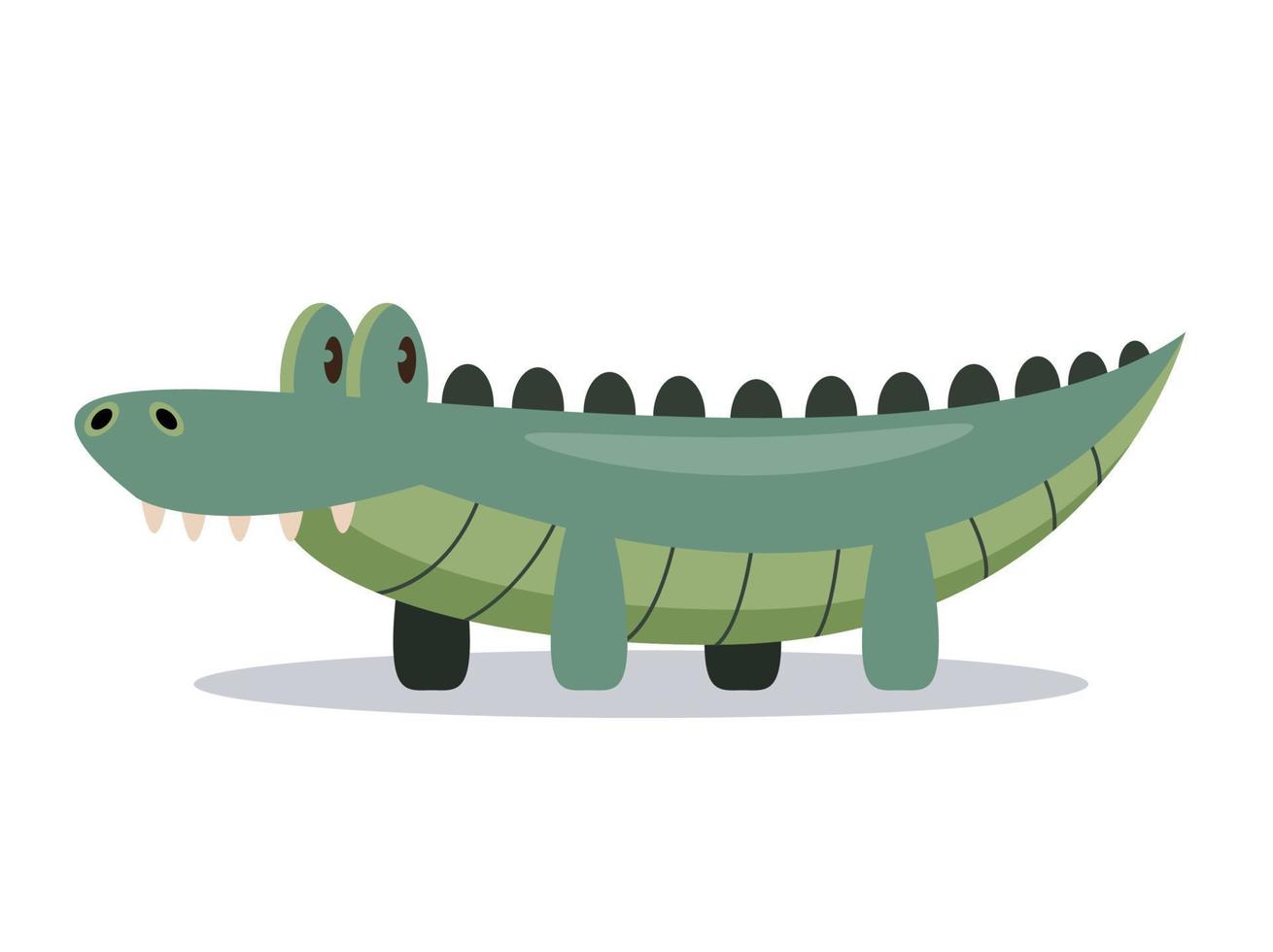 illustration vectorielle de personnage de dessin animé de crocodile vecteur