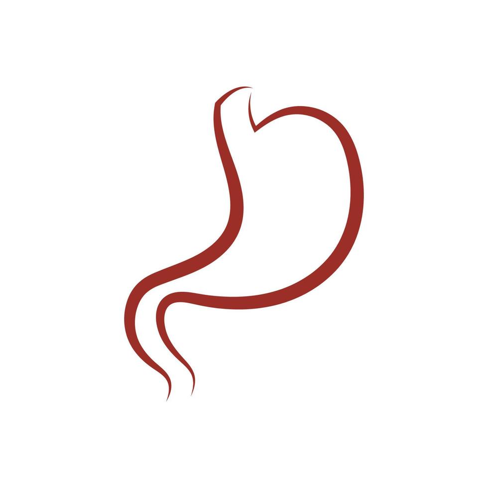 estomac logo icône illustration vectorielle conception plate et symbole vecteur