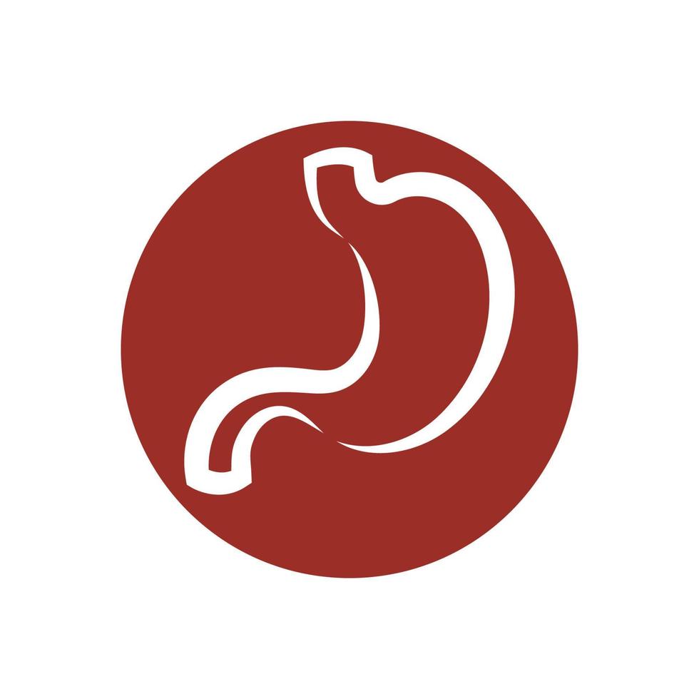 estomac logo icône illustration vectorielle conception plate et symbole vecteur