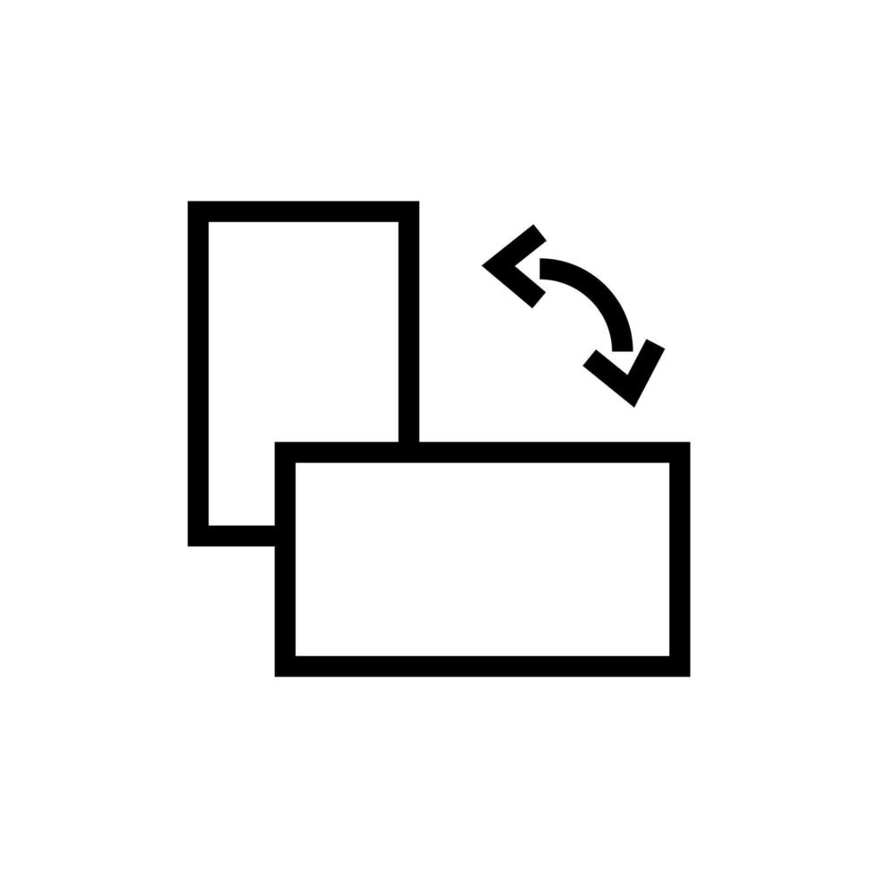 remplacer la ligne d'icône isolée sur fond blanc. icône noire plate mince sur le style de contour moderne. symbole linéaire et trait modifiable. illustration vectorielle de trait parfait simple et pixel vecteur