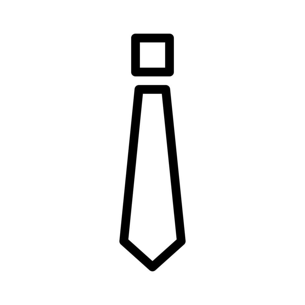 ligne d'icône de cravate d'affaires isolée sur fond blanc. icône noire plate mince sur le style de contour moderne. symbole linéaire et trait modifiable. illustration vectorielle de trait parfait simple et pixel vecteur