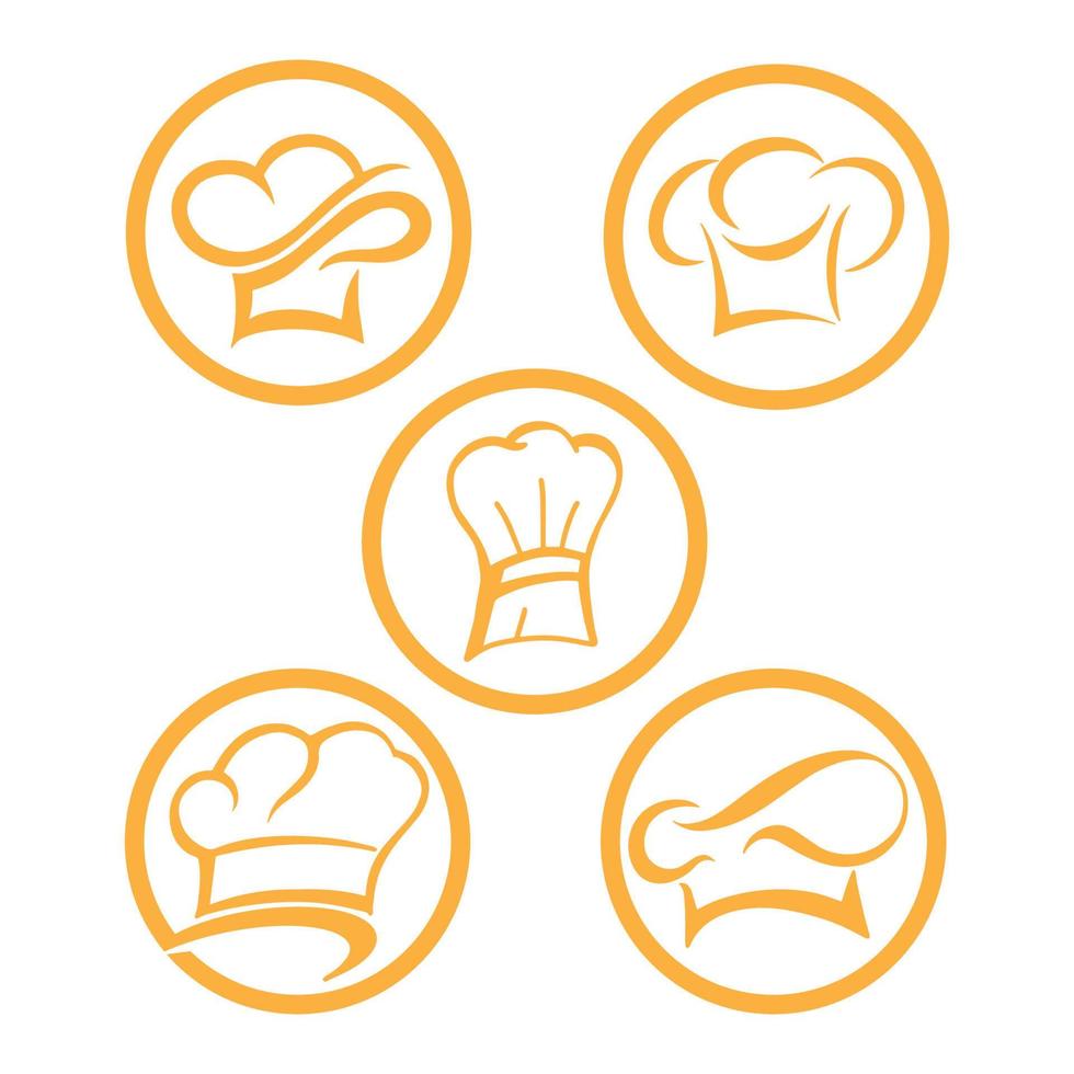 modèle de conception de vecteur de logo de chapeau de chef