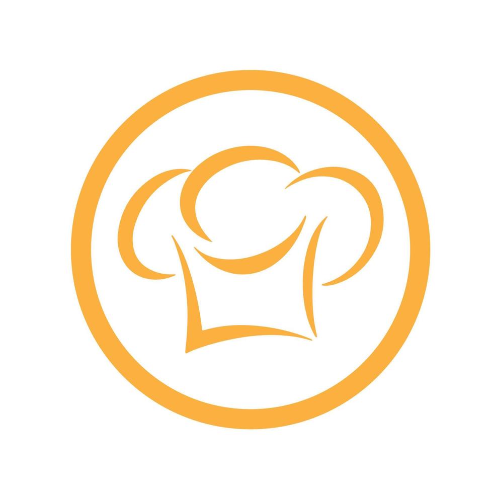 modèle de conception de vecteur de logo de chapeau de chef