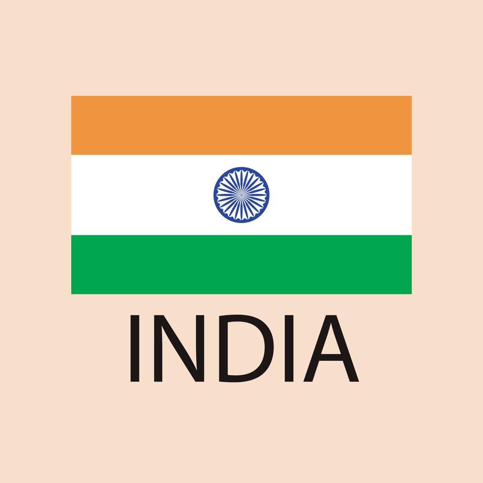 drapeau et carte du pays de l'inde. vecteurs vecteur