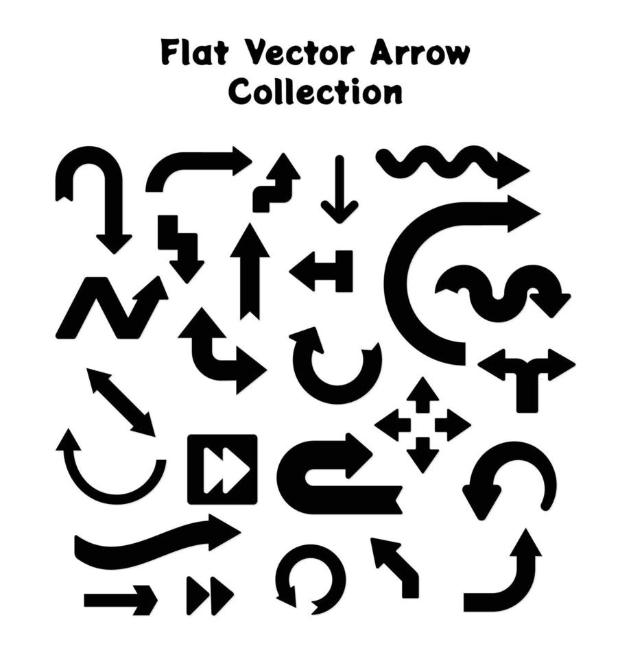 collection de flèches vectorielles plates vecteur