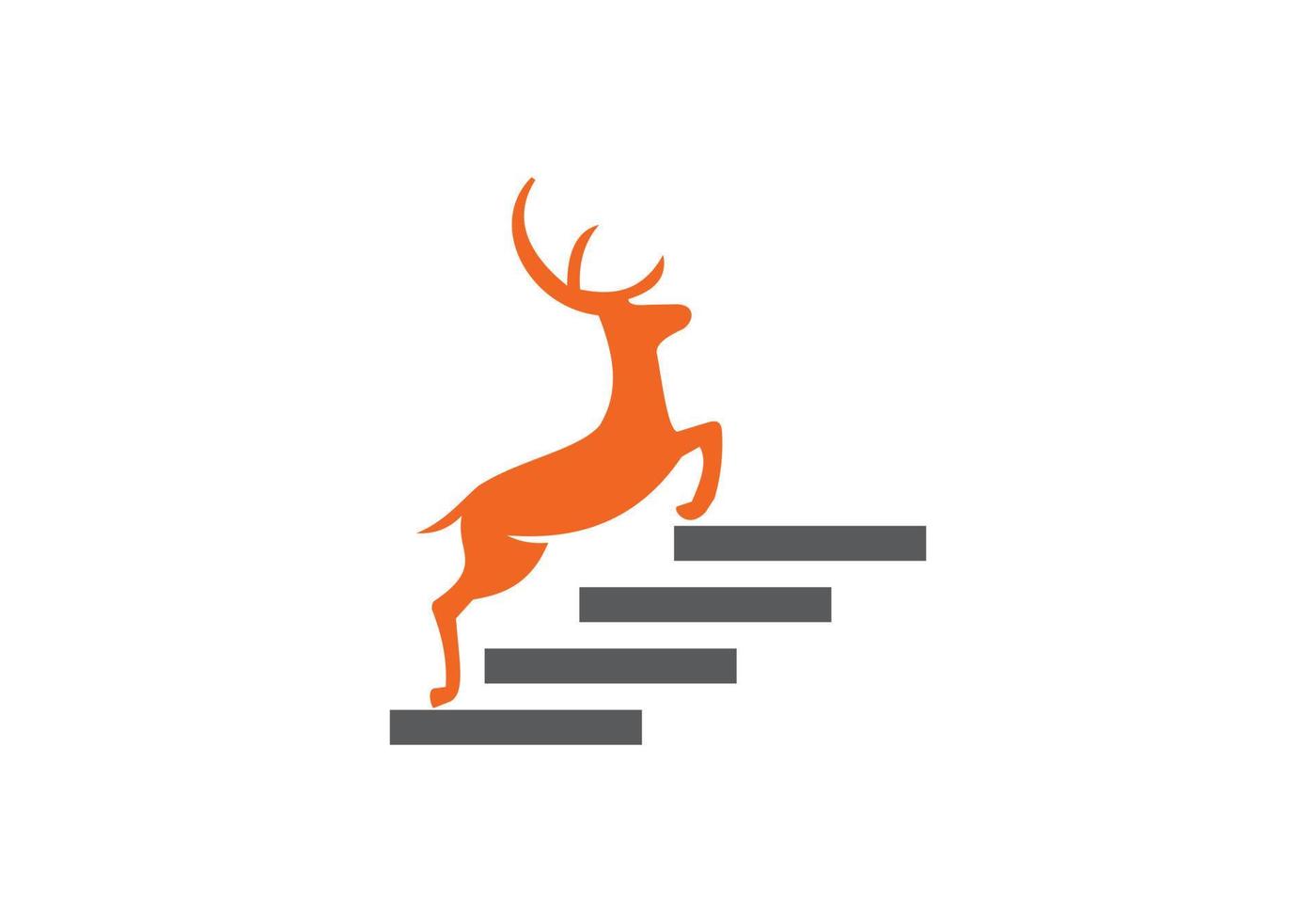 ceci est une conception de logo de cerf vecteur