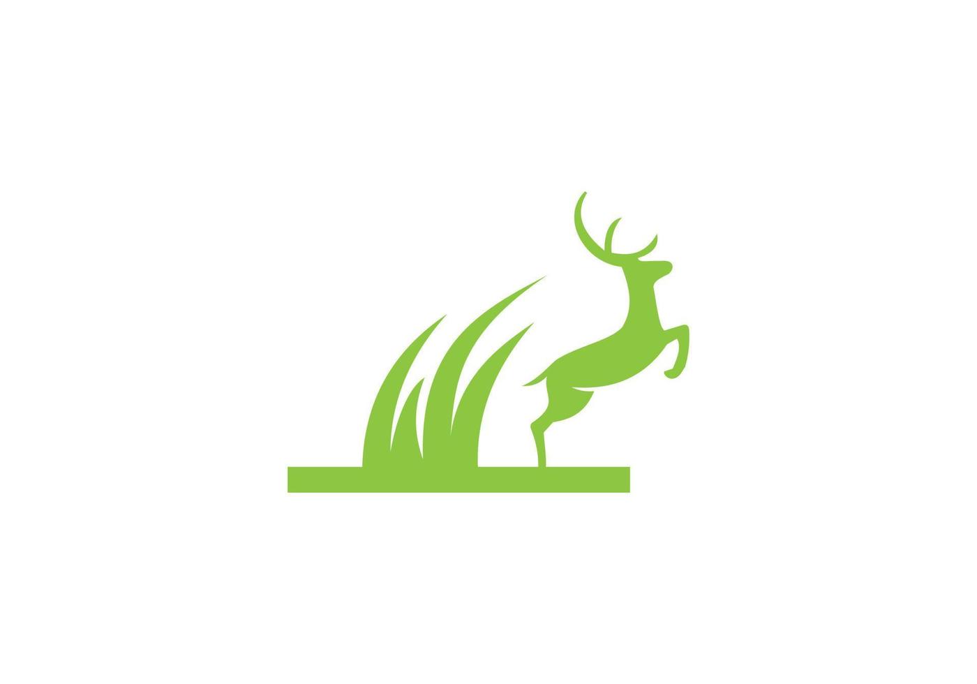 ceci est une conception de logo de cerf vecteur