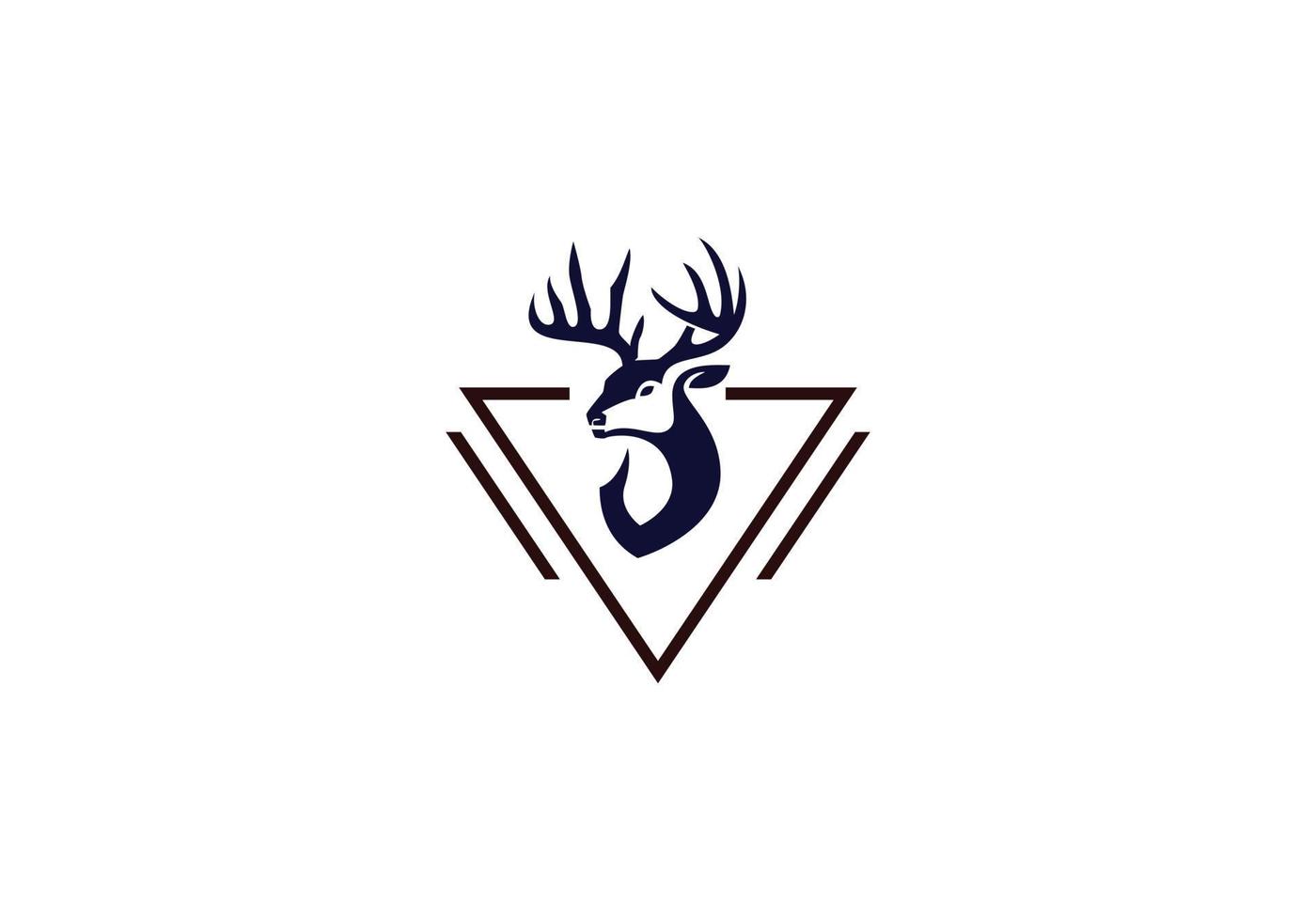 ceci est une conception de logo de cerf vecteur