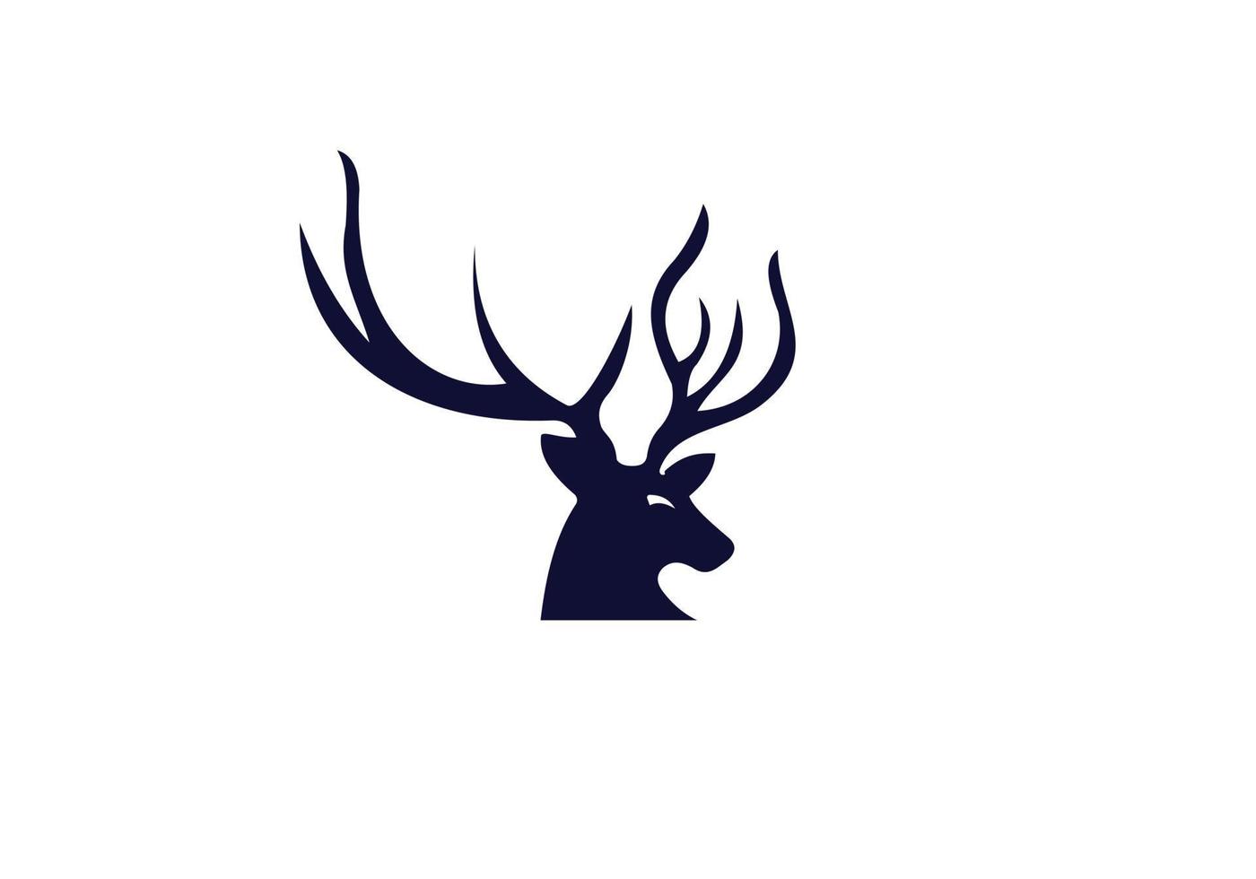 ceci est une conception de logo de cerf vecteur