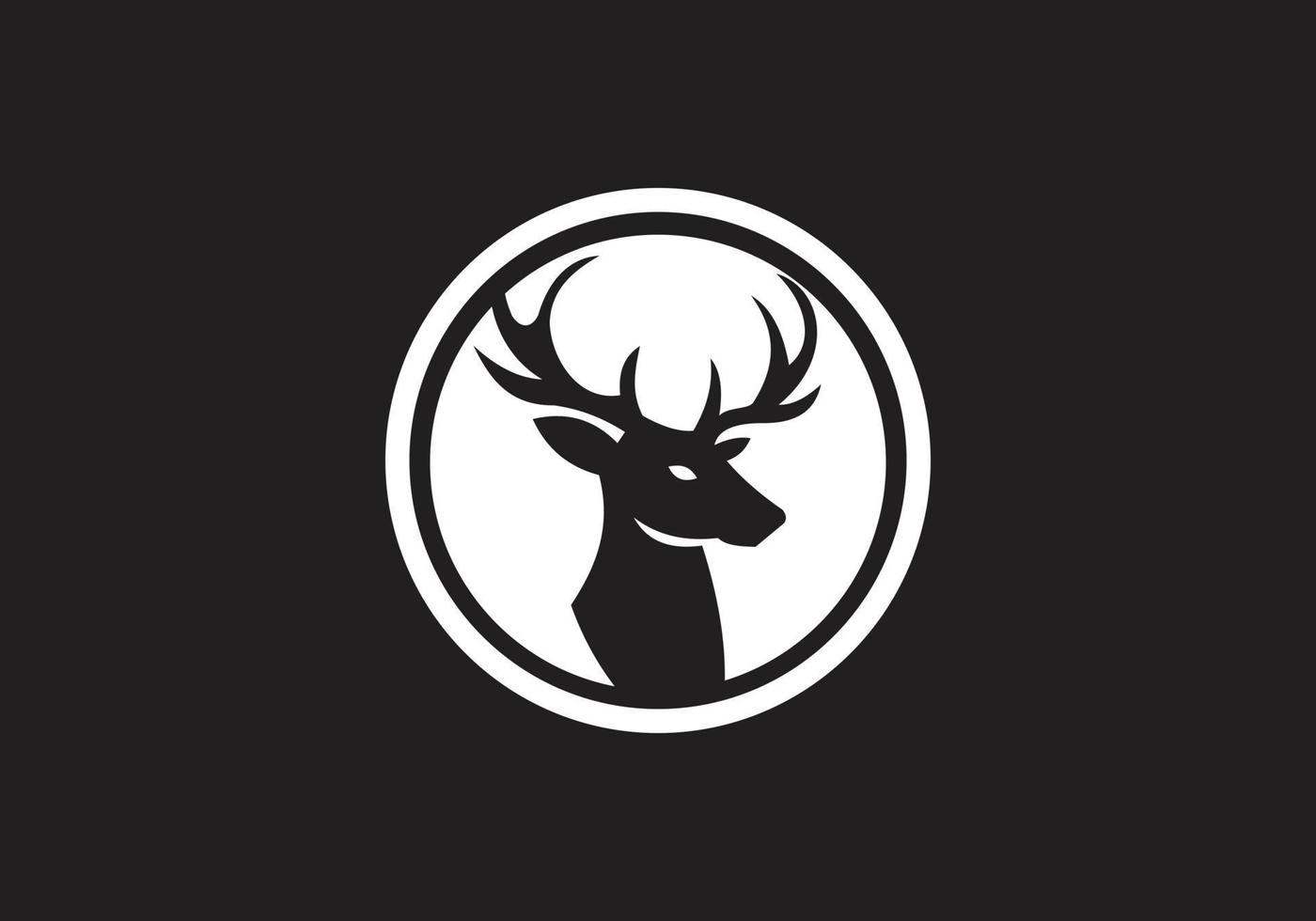 ceci est une conception de logo de cerf vecteur