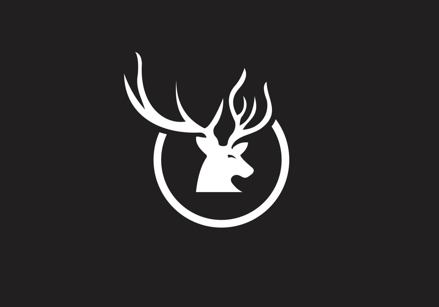 ceci est une conception de logo de cerf vecteur