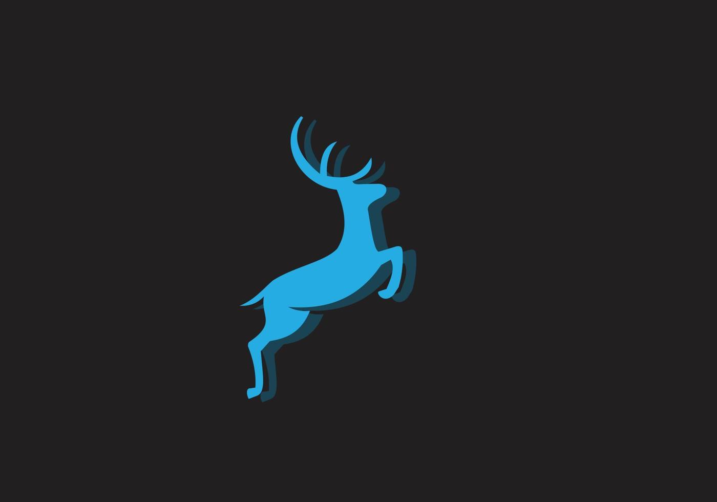 ceci est une conception de logo de cerf vecteur