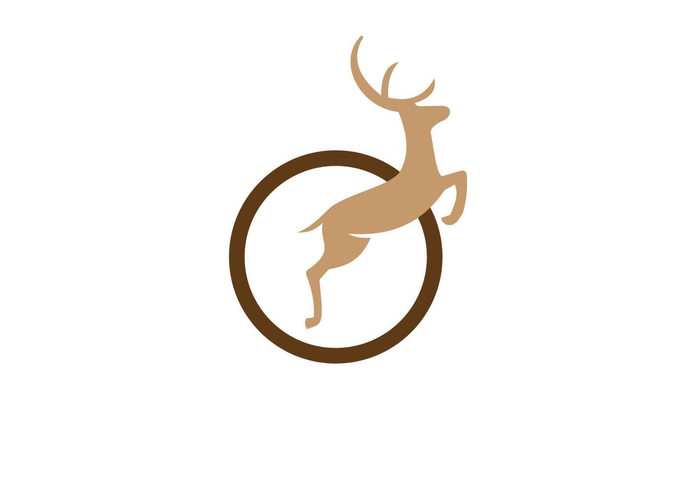 ceci est une conception de logo de cerf vecteur