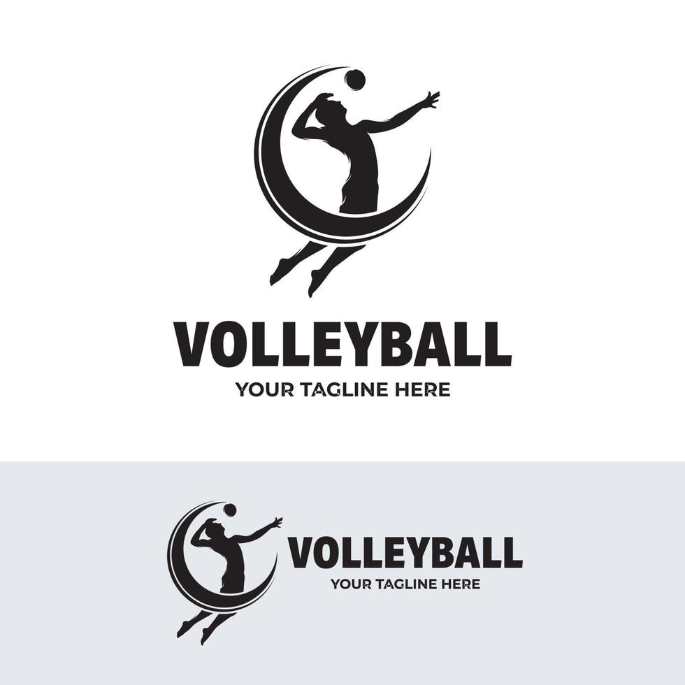 inspiration de conception de logo de sport de volleyball vecteur