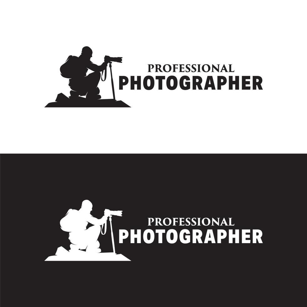 modèle de conception de logo de photographe professionnel vecteur