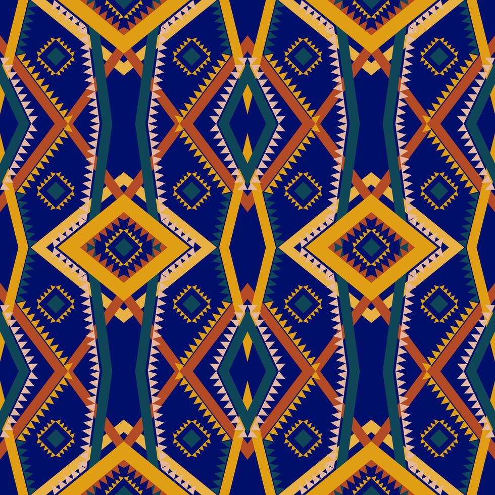 motif ethnique géométrique avec motif d'ornement abstrait en diagonale de triangle carré pour l'impression de textiles en tissu d'habillement, artisanat, broderie, tapis, rideau, batik, emballage de papier peint, dessin vectoriel