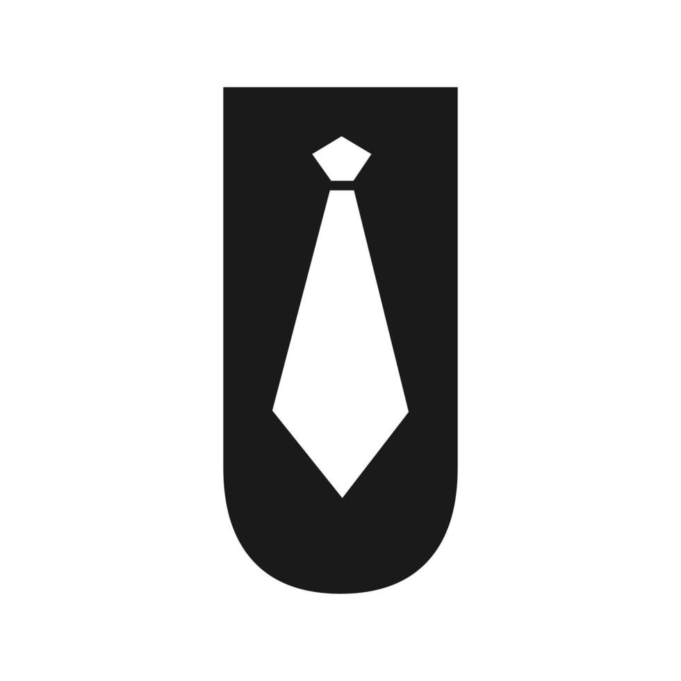 création de logo lettre u cravate vecteur