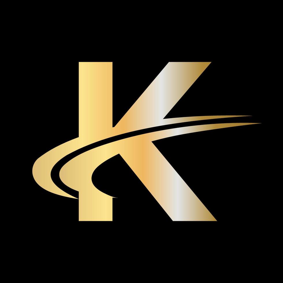 vecteur de conception de logo lettre monogramme initial k avec concept de luxe