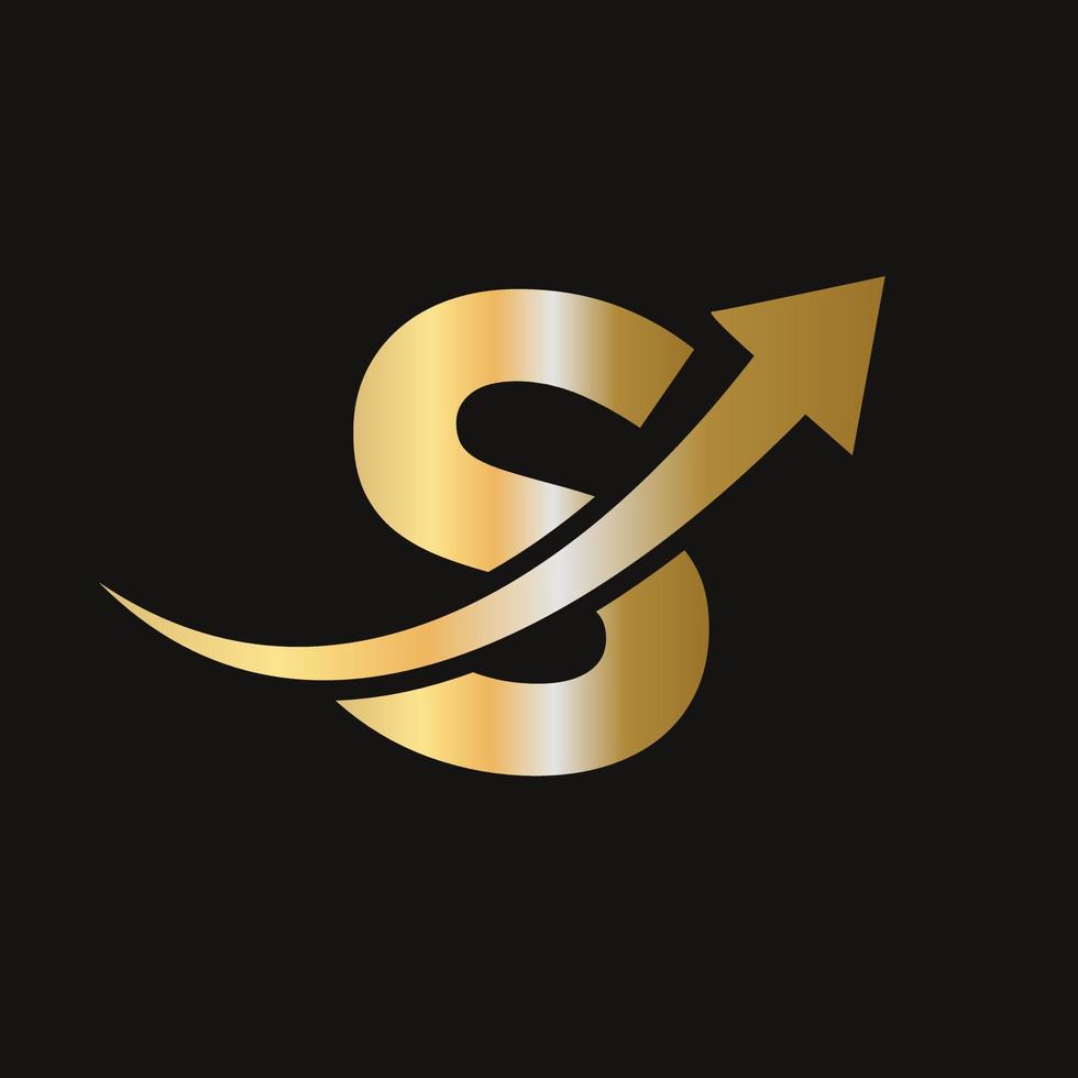 logo de finances sur le concept de lettre s. logo commercial et financier vecteur
