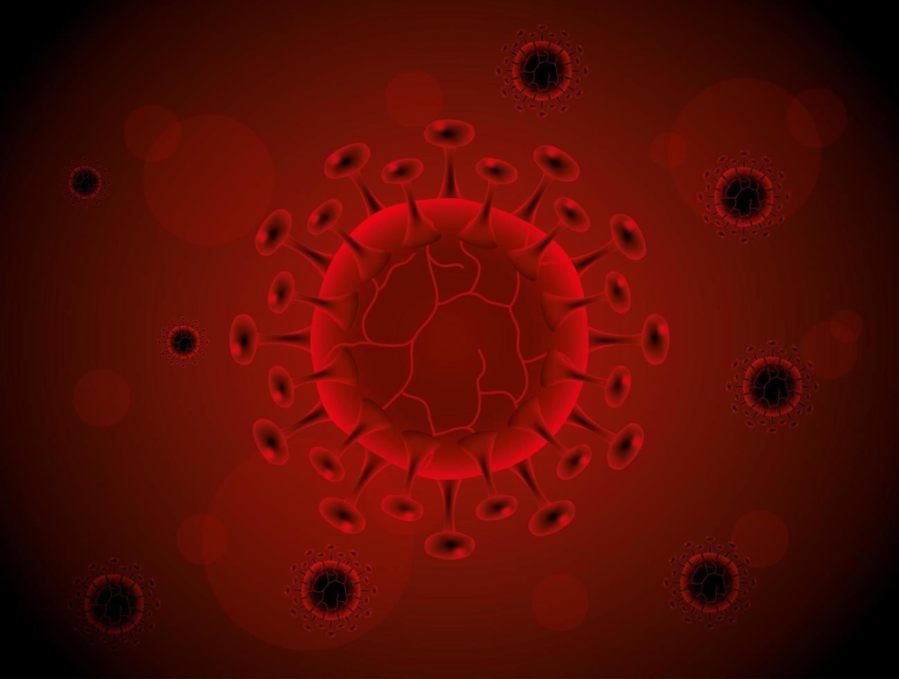 fond de bannière rouge scientifique coronavirus vecteur