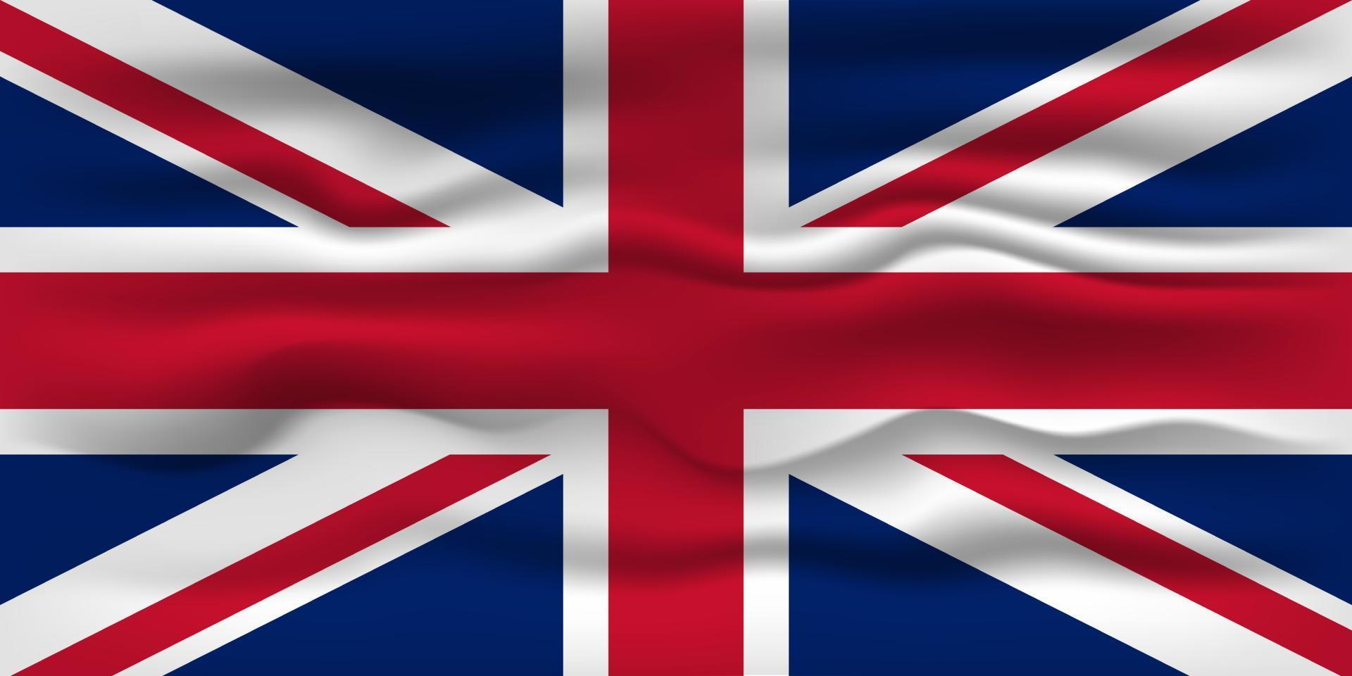 agitant le drapeau du pays Royaume-Uni. illustration vectorielle. vecteur